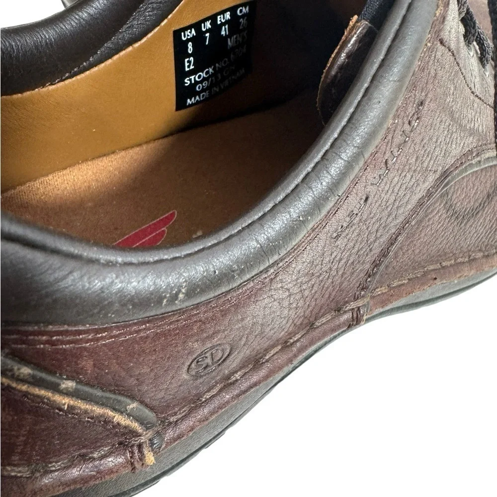 Red Wing Brown Men’s Brown Leather Safety Work Shoe Hard Toe Slip Resistant 8